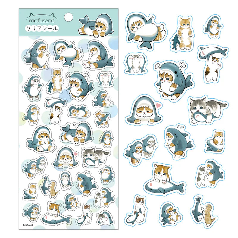 Mofusand | Cat Clear Seal Sticker 90×175mm (011)