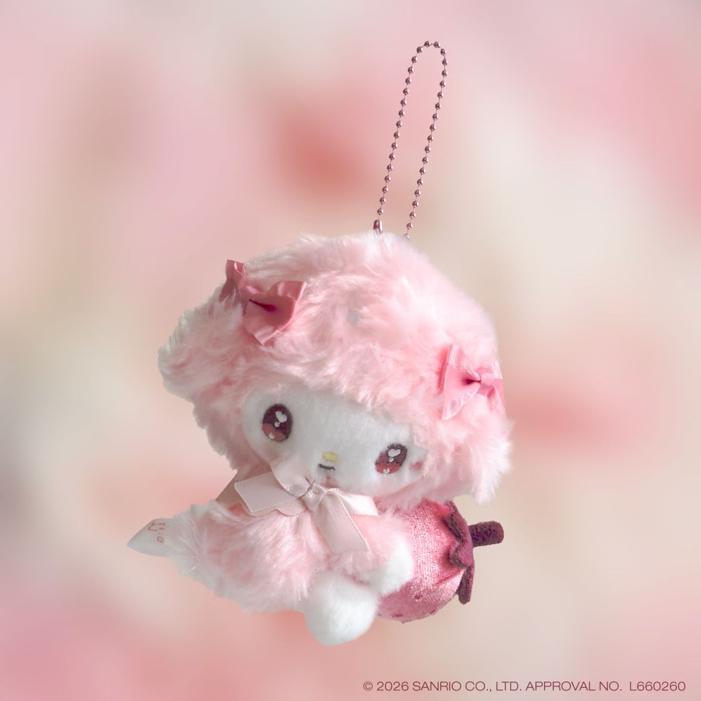 DOLLY MIX PETIT x SANRIO | My Sweet Piano Mascot Holder Bag Charm Keychain 110x65x110mm (Strawberry)