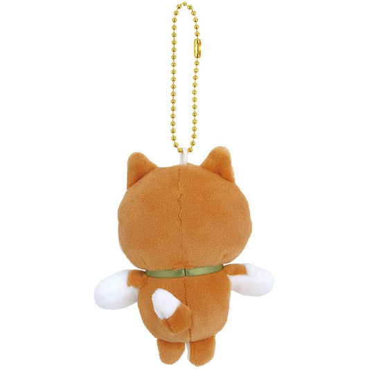 SKATER | Dog Plush Keychain with ball chain Mascot Holder 75×50×160mm (Shiba)