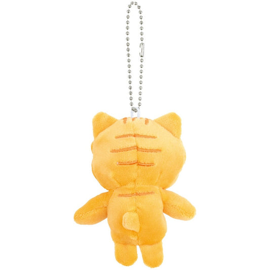 SKATER | Cat Plush Keychain with ball chain Mascot Holder 75×50×160mm (Orange)