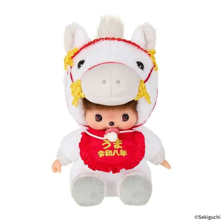 【新品未開封】monmimi horse and  80 馬　baby MONCHHICHI | Bebichhichi Plush Toy 150x115x100mm (New Year Zodiac