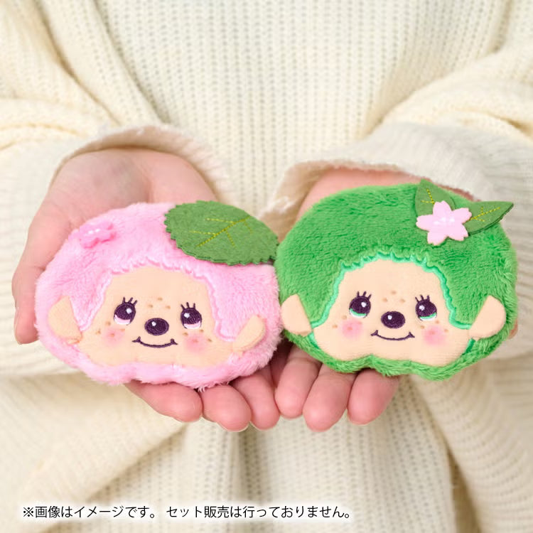 Monchhichi | Mini Gamaguchi Clasp Pouch Coin Purse 97×100×15mm (Sakura Mochi Smile)