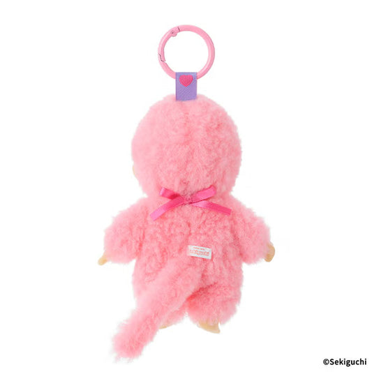 Monchhichi | Plush Keychain Bag Charm 160x85x75mm (Monchhichi-chan : Sweet Lollipop Pink)