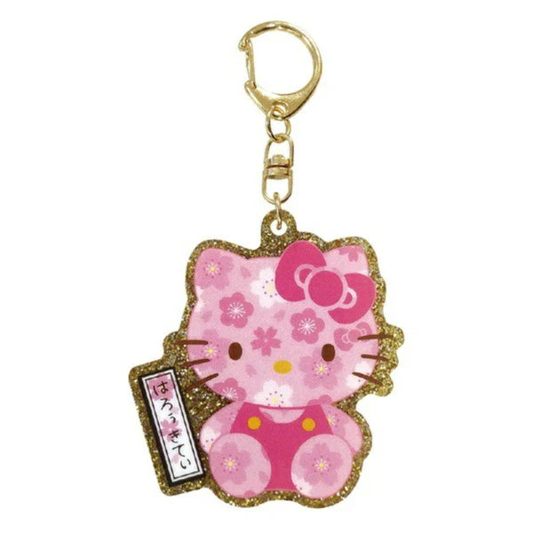 SANRIO | Sakura Acrylic Mental Keychain Key Ring H64 x W59 x D3mm (Cinnamoroll)