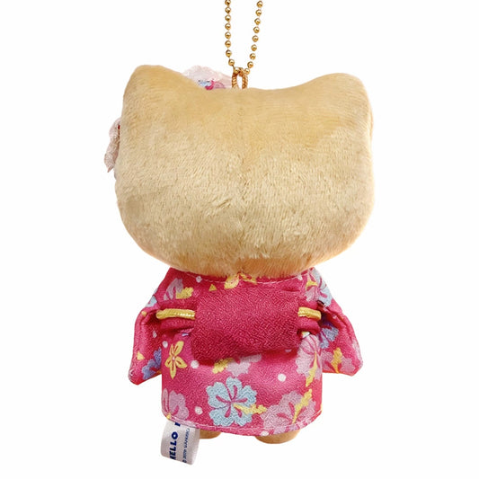 SANRIO | Hello Kitty Mascot Holder Bag Charm Plush Keychain 90×50×120mm (Sun-tanned Kimono)