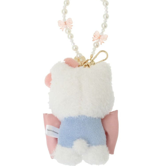 Maison de FLEUR × Sanrio characters | Hello Kitty Mascot Holder Bag Charm Keychain with Pearl Chain 10 x 12cm (Limited