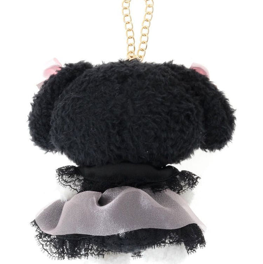 Maison de FLEUR × MY MELODY | Black Mascot Holder Bag Charm Plush Keychain 120x90mm