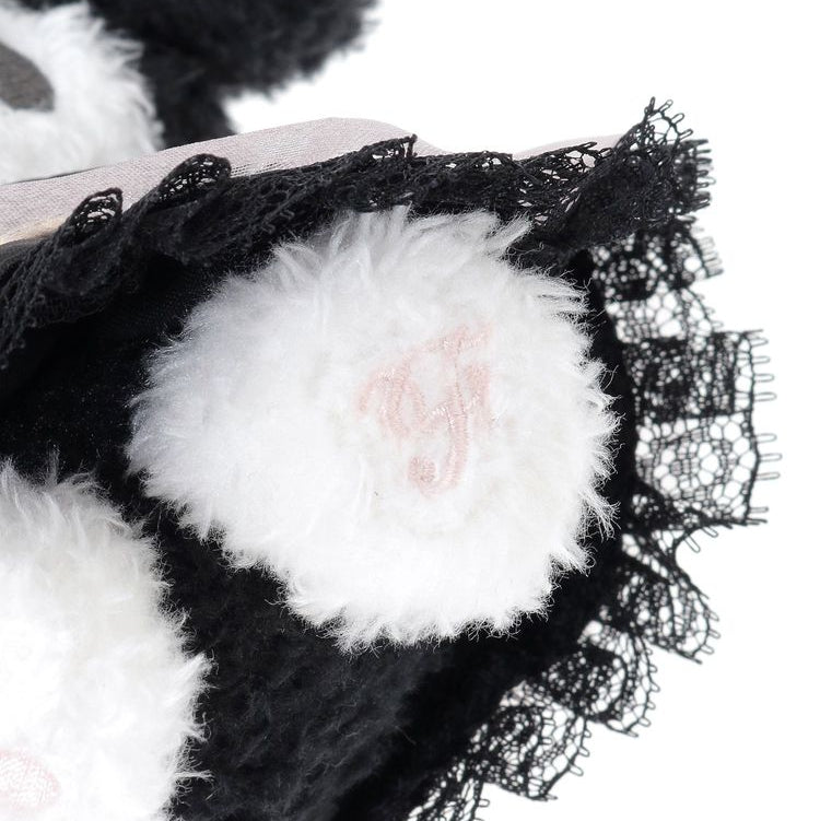 Maison de FLEUR × MY MELODY | Black Mascot Holder Bag Charm Plush Keychain 120x90mm