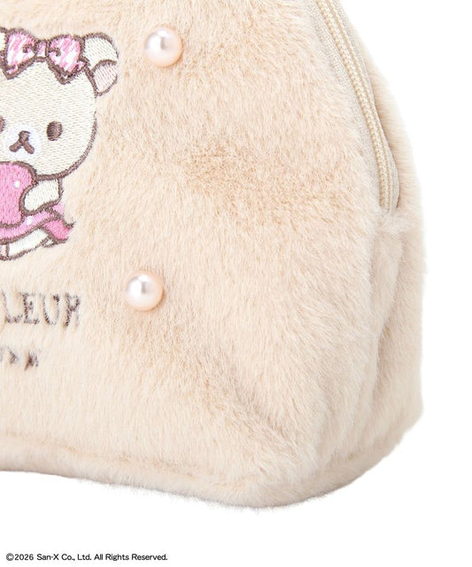Maison de FLEUR x Rilakkuma | Fur Round Pouch 70X120X180mm
