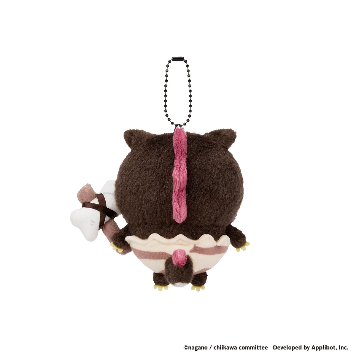 CHIIKAWA | Chiikawa Pocket Dinosaur Mascot Keychain Bag Charm 125x110x60mm (Rakko)