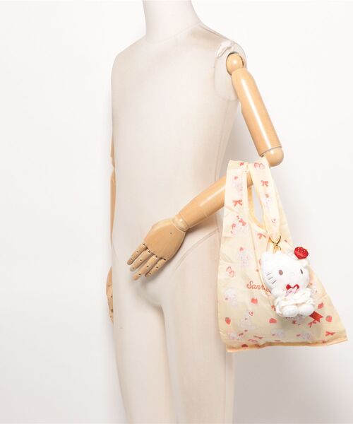 SANRIO | Hello Kitty Plush Keychain Eco Bag 145×115×80mm (Strawberry Shortcake)