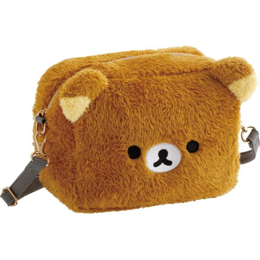 SAN-X | Rilakkuma Plush Shoulder Bag Face Brown 150×200×80mm (Stay With Me)