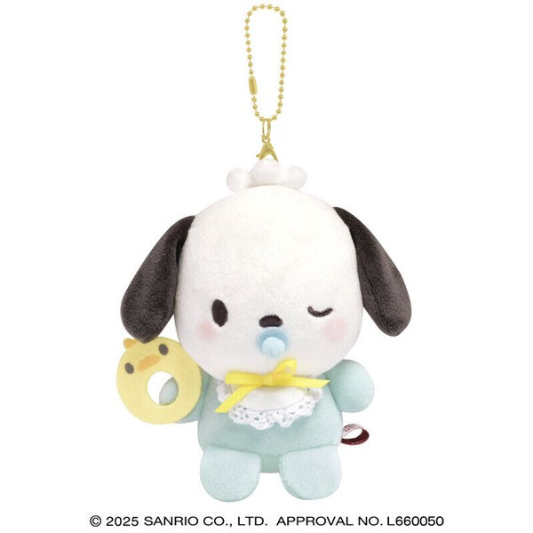 SANRIO | Pochacco Mascot Holder Plush Keychain Bag Charm H190×W140×90mm (Baby)