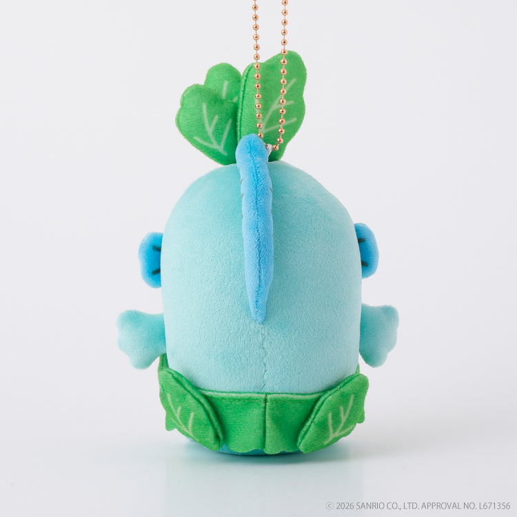 SANRIO | Hangyodon Freshly Harvested Farm Squishy Mascot Keychain Bag Charm 120mm Approx. (Komatsuna)