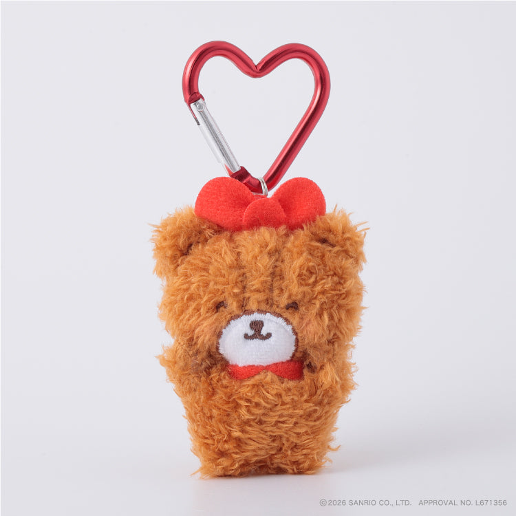 SANRIO | Hello Kitty Tiny Chum Fluffy Mini Mini Mascot Holder Plush Keychain 75mm (Cheek Squeeze)