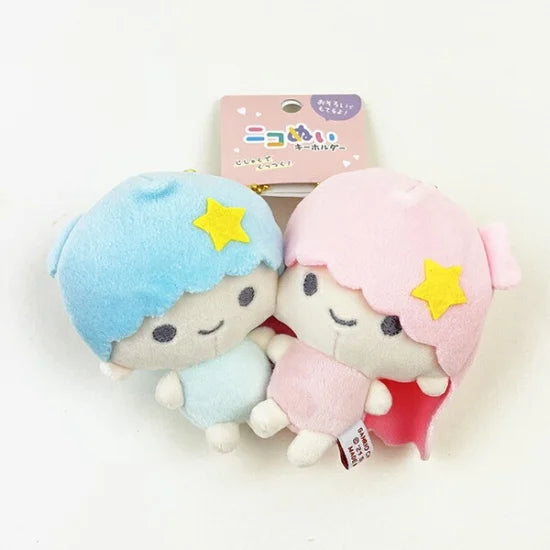 Sanrio | Little Twin Stars Kiki & Lala Set Mascot Holder Plush Keychain 14.5 X 9.5 6 Cm