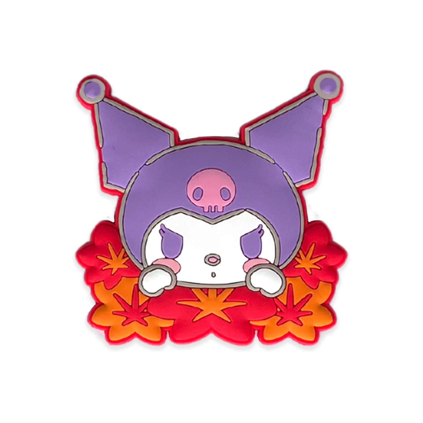 SANRIO | Japanese Seasons Rubber Magnet Kuromi H44xW90×D3mm (Autumn/Autumn Leaves)