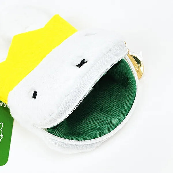 MIFFY | Crown Fluffy Coin Purse Mini Pouch with Carabiner 15cm x 9.5cm x 2.5cm (70th Anniversary)