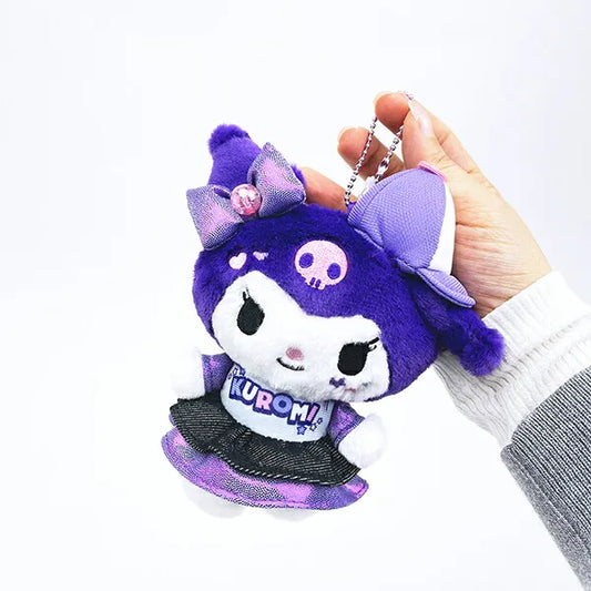 SANRIO | Kuromi Bag Charm Plush Keychain Mascot Holder 160×105×70mm (Y2K)