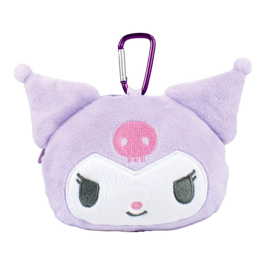 SANRIO | Kuromi Plush Zipper Mascot Mini Pouch with Carabiner 200×110×50mm