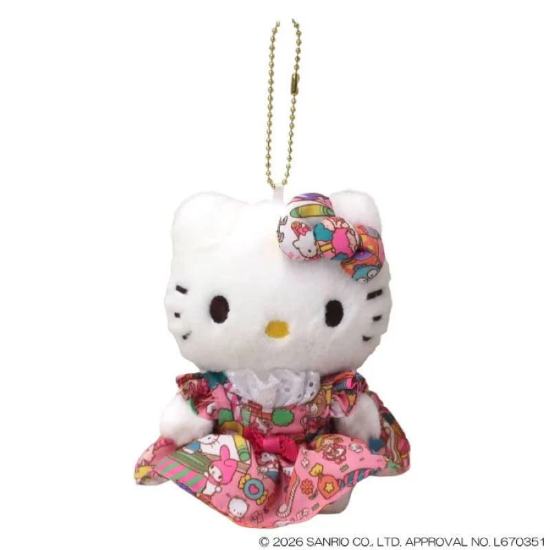 Sanrio x Liberty | Hello Kitty Mascot Ball Chain Bag Charm Keychain 110×120×90mm (Wrapping)