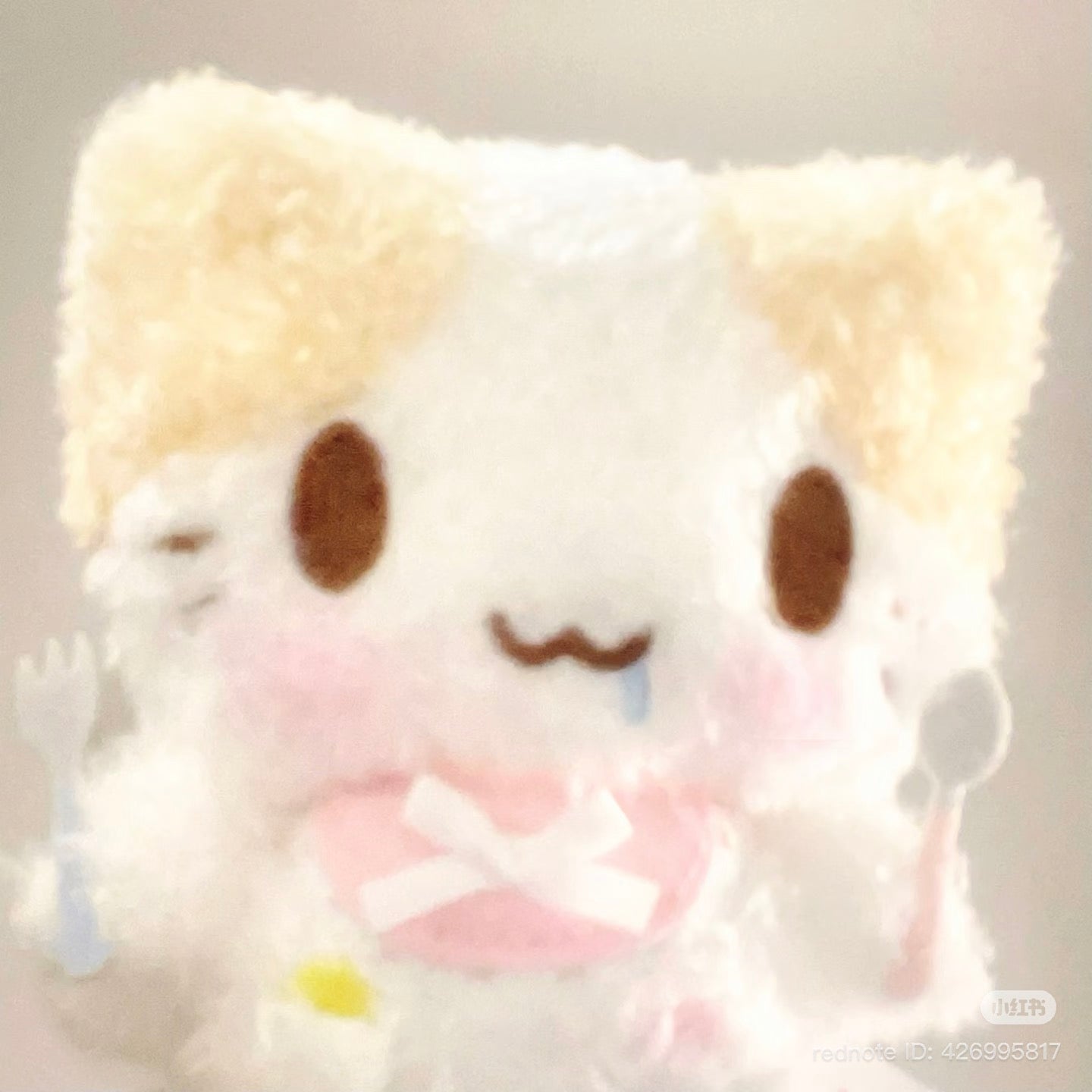 SANRIO | Marshmallow Masyumaro Like Fluffy Kitten Quivering Mascot Holder Bag Charm Keychain 100×80×50mm