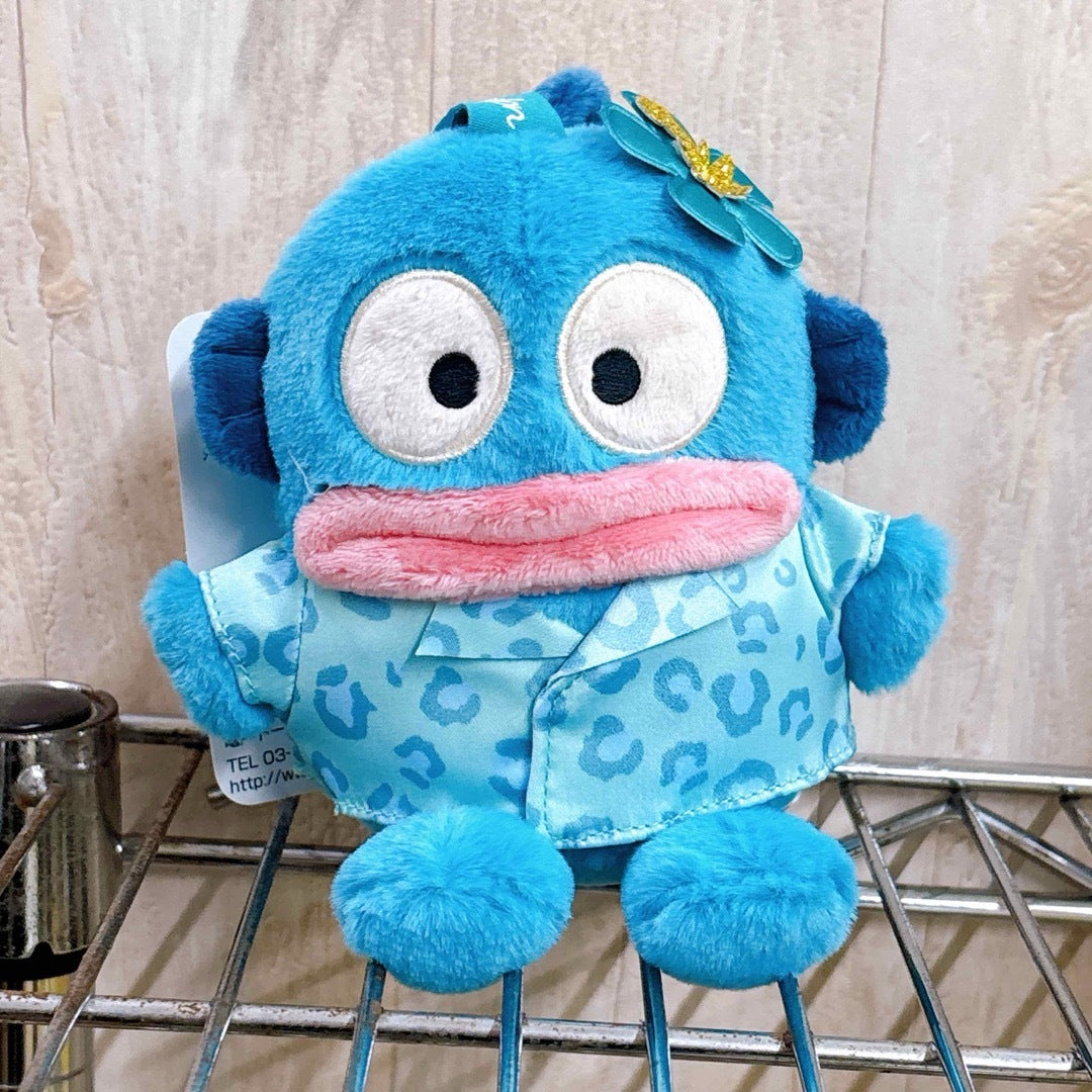 SANRIO | Hangyodon Plush Mascot Bag Charm Keychain 135mm (Sun-tanned Leopard)