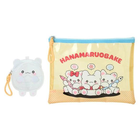 SANRIO | Hanamaruobake Clear Pouch Set 250×5×190mm & 90×43×85mm (Together with Friends)