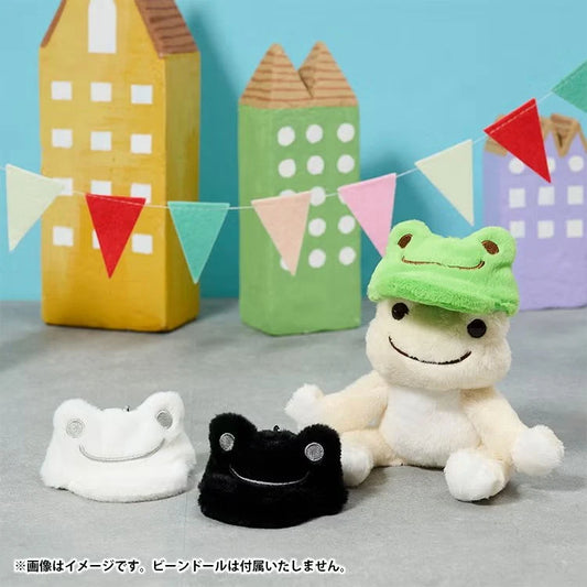 Pickles the Frog | Plush Keychain Bag Charm Cap Black 50x90x90mm (Be pickles!)