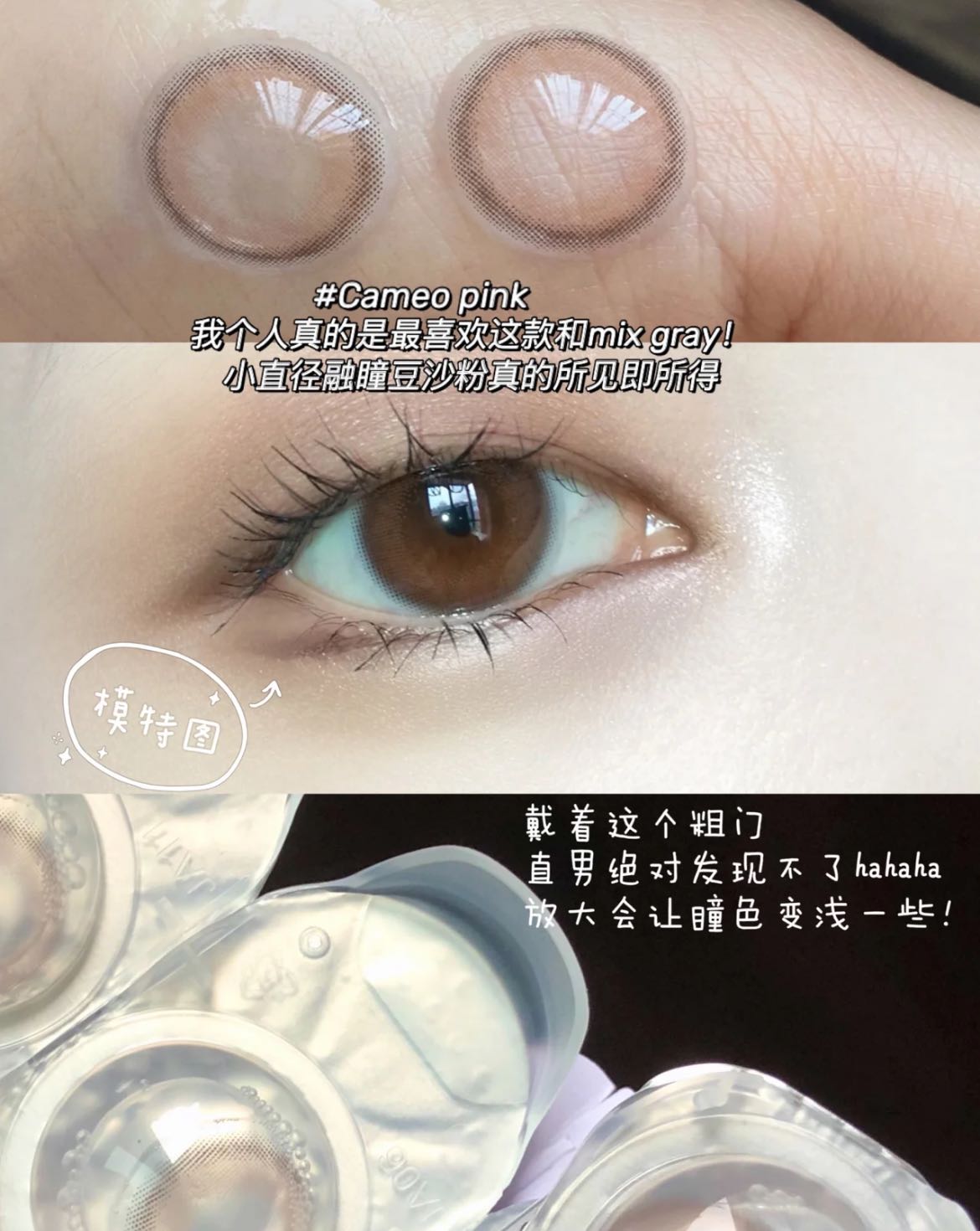Fomomy1 Day Color Contact Lens 10Pcs Cameo Pink 10 Dia14.1 Bc8.6