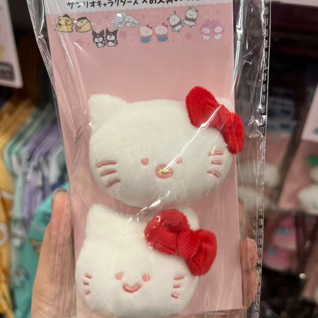Obungu x SANRIO | Hello Kitty Mascot Hair Clip Set