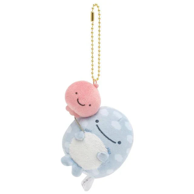 SAN-X | JINBESAN Hanging Plush Keychain 10th Anniversary Balloon Fish H60×W55×D50mm (Jinbe San)