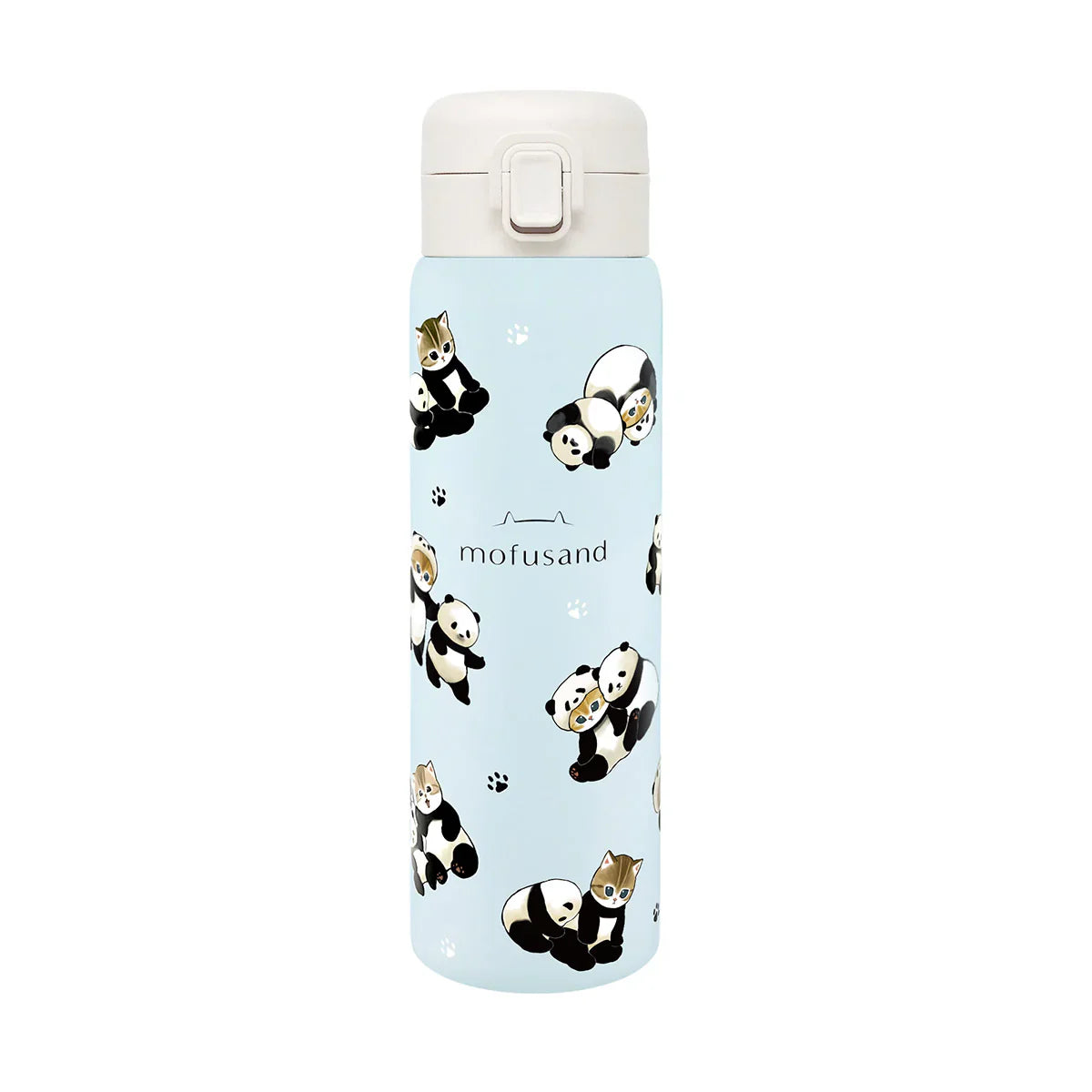 MOFUSAND | Stainless One-Push Bottle 480ml (Panda Meow)