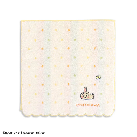 CHIIKAWA | Towel Handkerchief Cotton 100% H250×W250mm (Dot) Usagi 乌萨奇/兔子