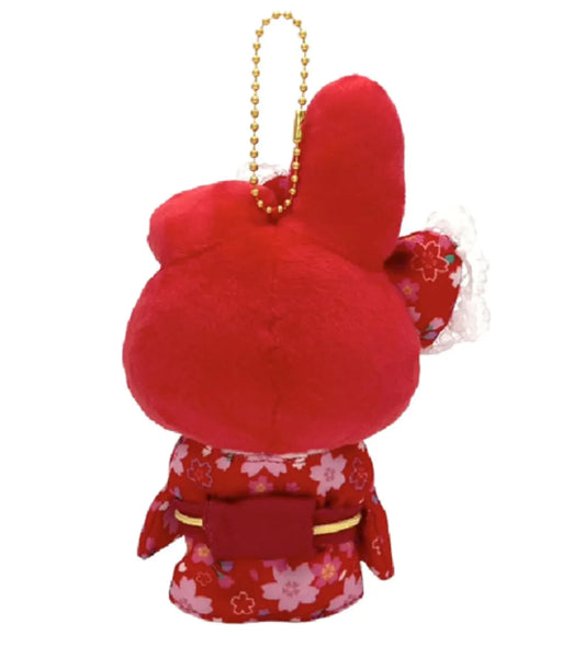 Sanrio | Sakura Kimono My Melody 15 X 9 6Cm 日本三丽鸥 美乐蒂玩偶挂件/包挂/钥匙链(樱花和服)