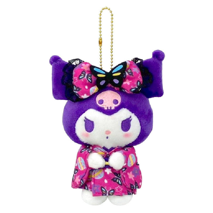 Sanrio | Kuromi Mascot Holder Plush Keychain 11×6×15Cm (Butterfly Kimono)
