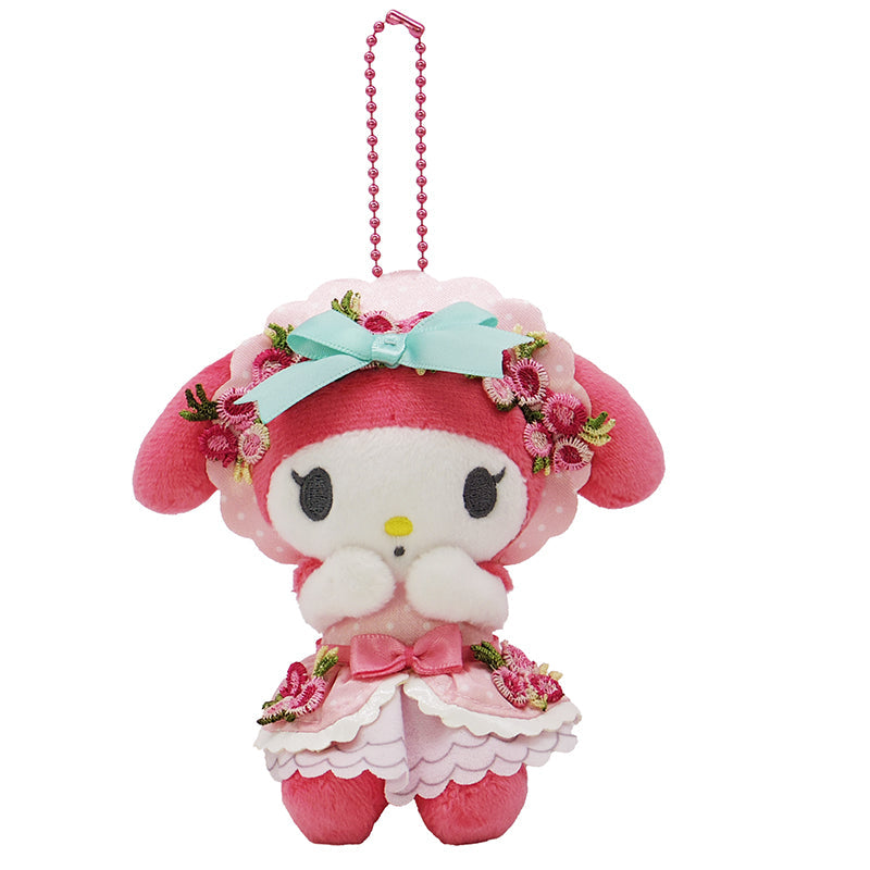SANRIO | My Melody Flower Dress Pink Mascot Holder Plush Keychain Bag Charm 12cm (50th Collection)