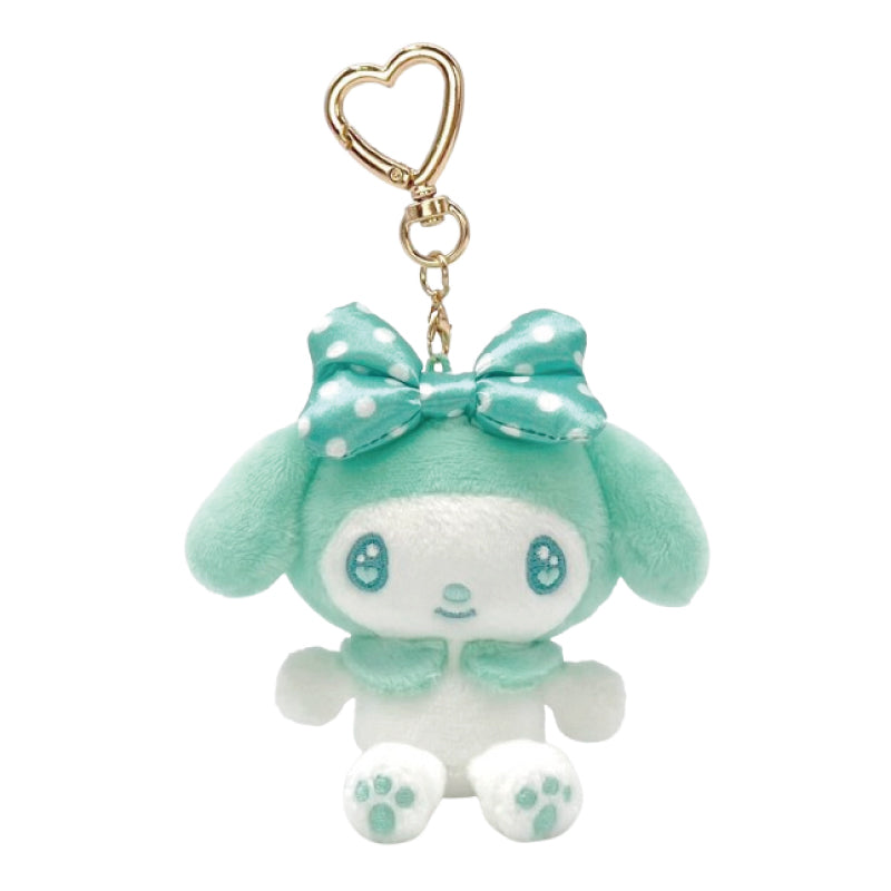 SANRIO | My Melody Green Mascot Holder Plush Keychain Bag Charm H10×W9.5×D4.5cm (Favorite Color)