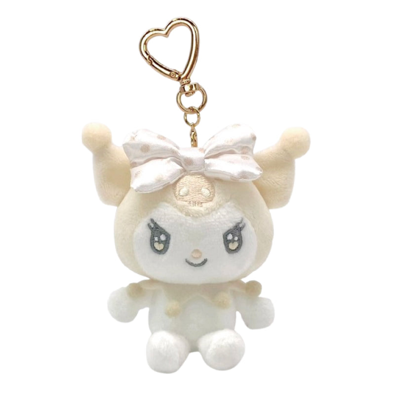 SANRIO | Kuromi White Mascot Holder Plush Keychain Bag Charm H10×W10×D4.5cm (Favorite Color)