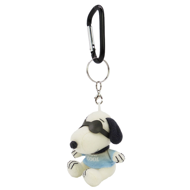 PEANUTS | Snoopy Mini Mascot Keychain Bag Charm with Carabiner 65x65x55mm (Joe Cool)