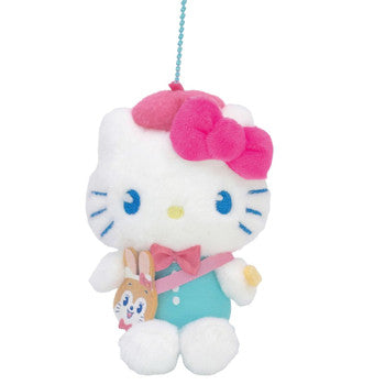 SANRIO | Hello Kitty Mascot Holder Bag Charm Plush Keychain 130×100×70mm (Retro Japanese Candy Kuppy Ramune)