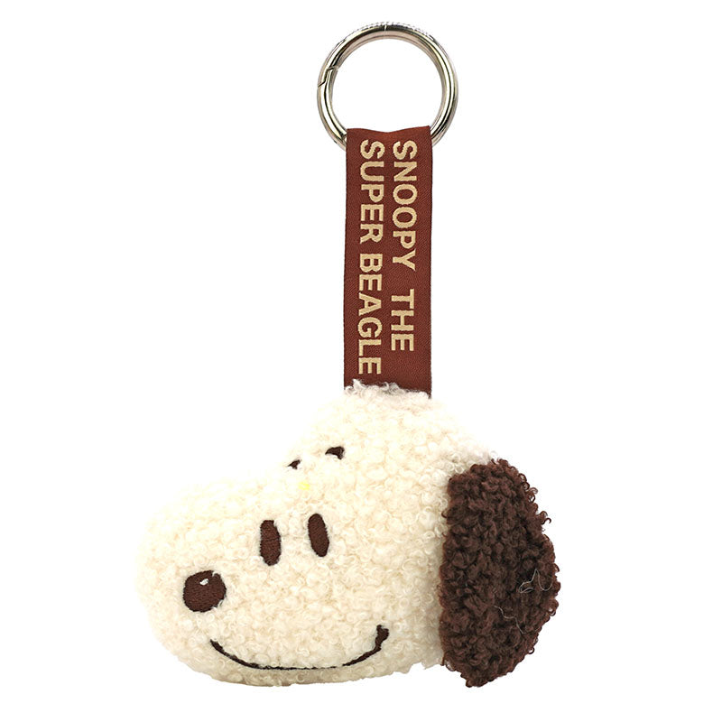 PEANUTS | Snoopy Mocha Plush Mascot with Carabiner Keychain Bag Charm 105x40x150mm
