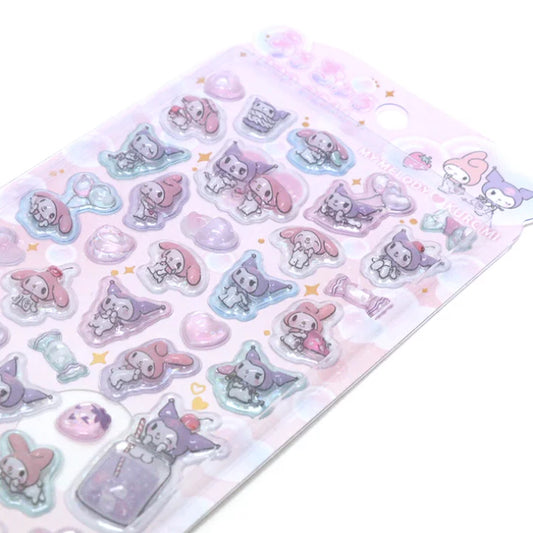 SANRIO | Pop Seal Hologram 3D Sticker 200×95×7mm (Kuromi & My Melody)