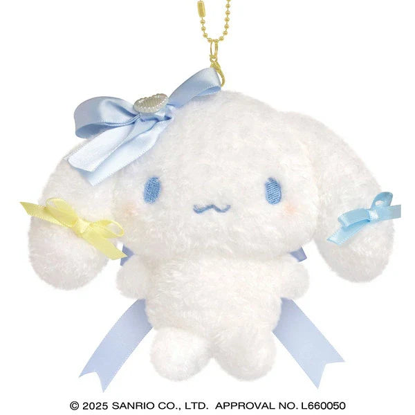 SANRIO | Cinnamoroll Plush Keychain Mascot Holder Bag Charm 230×140×90mm (Runrun Ribbon)