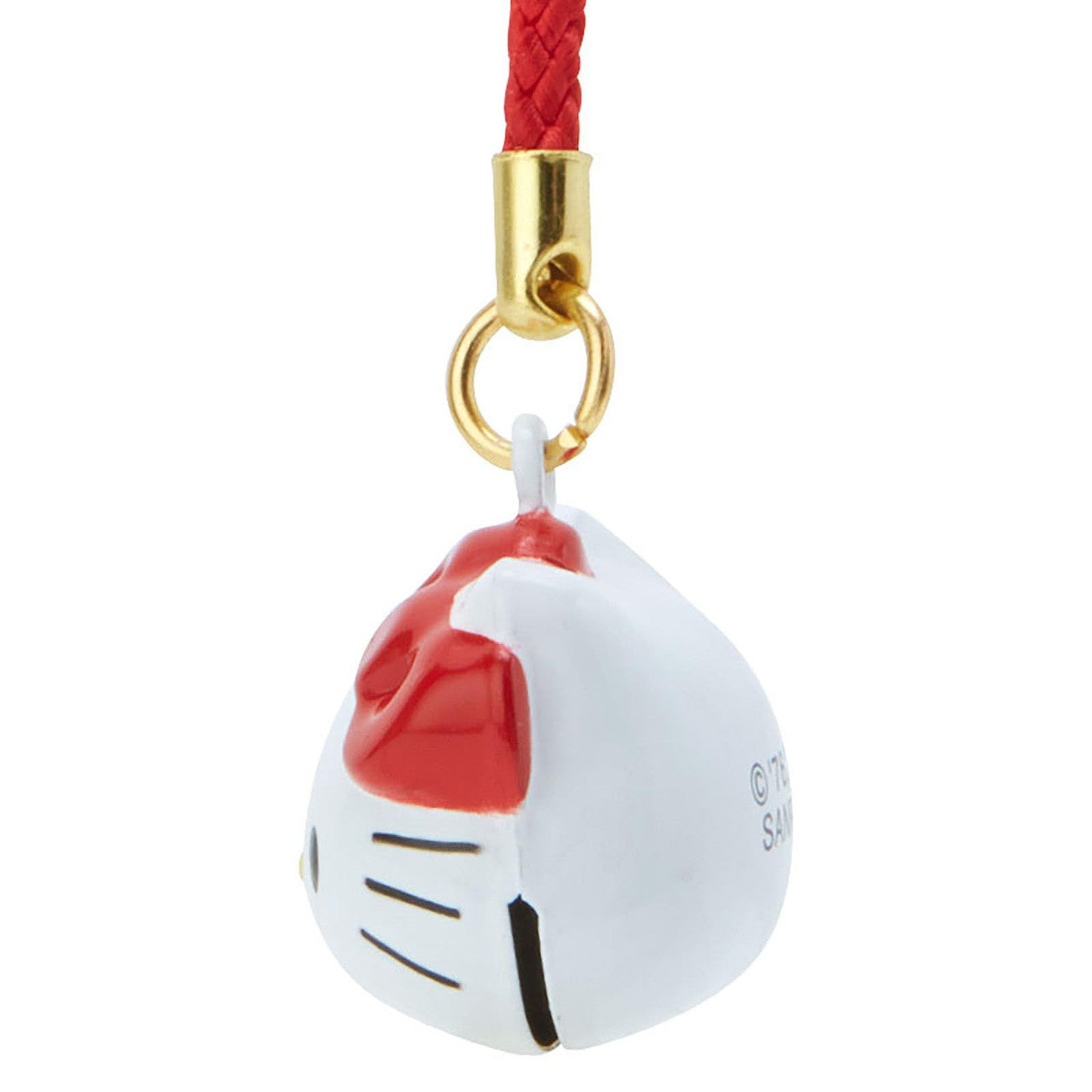 Sanrio | Face Shaped Bell Netsuke Charm Strap Brass Hello Kitty 5.3 X 4.7 2.6Cm