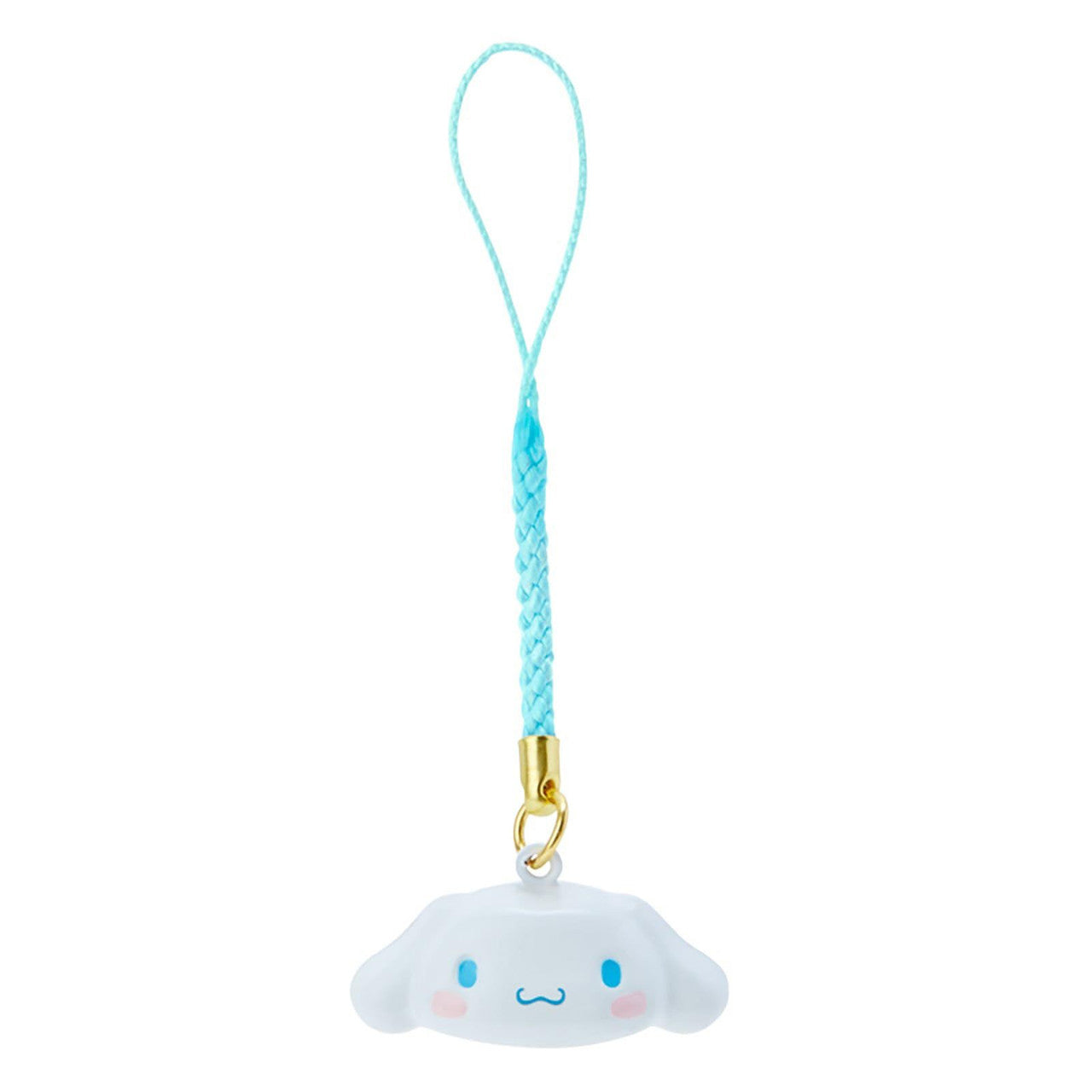 Sanrio | Face Shaped Bell Netsuke Charm Strap Brass Cinnamoroll 5.3 X 4.7 2.6Cm
