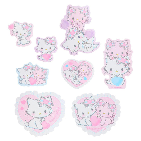 Sanrio | Charmmy Kitty Sticker Set 12×9.5×11Cm (Heisei-Born Character Fluffy Heart)
