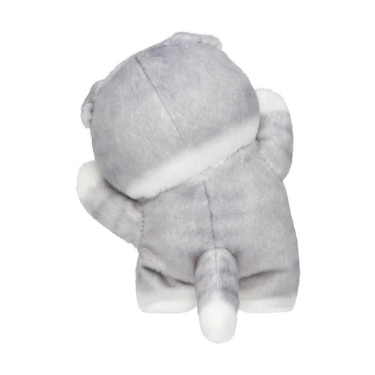 MOFUSAND | Grey and White Standing Plush Toy Plush Doll 175×120×100mm (Hyokkori! Tachimasu Nyan)