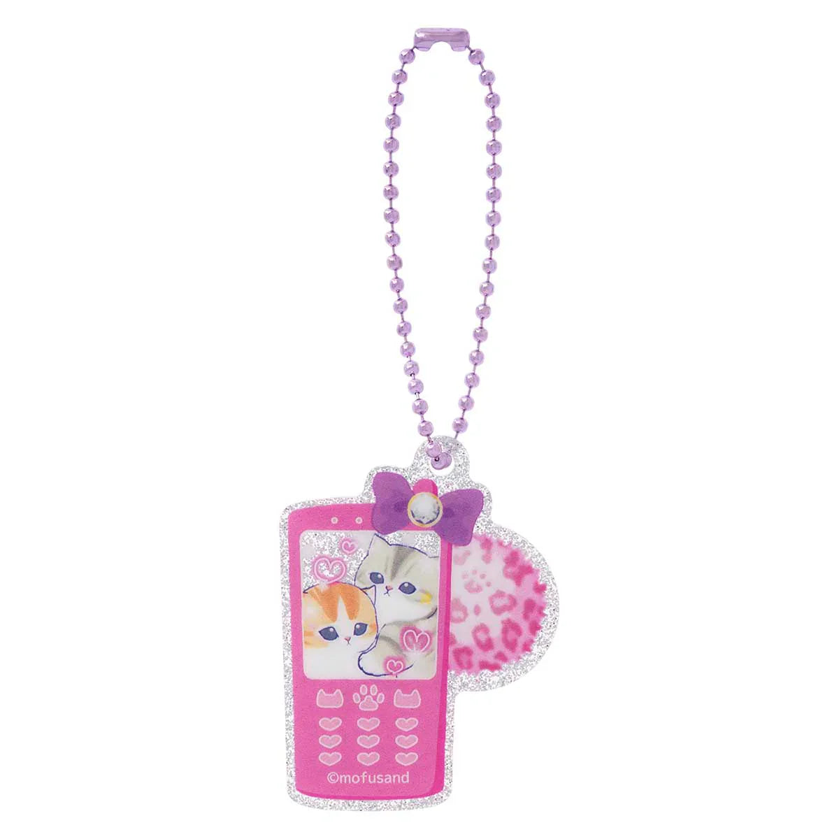 MOFUSAND | Secret Trading Glitter Acrylic Mini Keychain Blind Box 47×41mm (Gyaru Girl Nyan Cat)