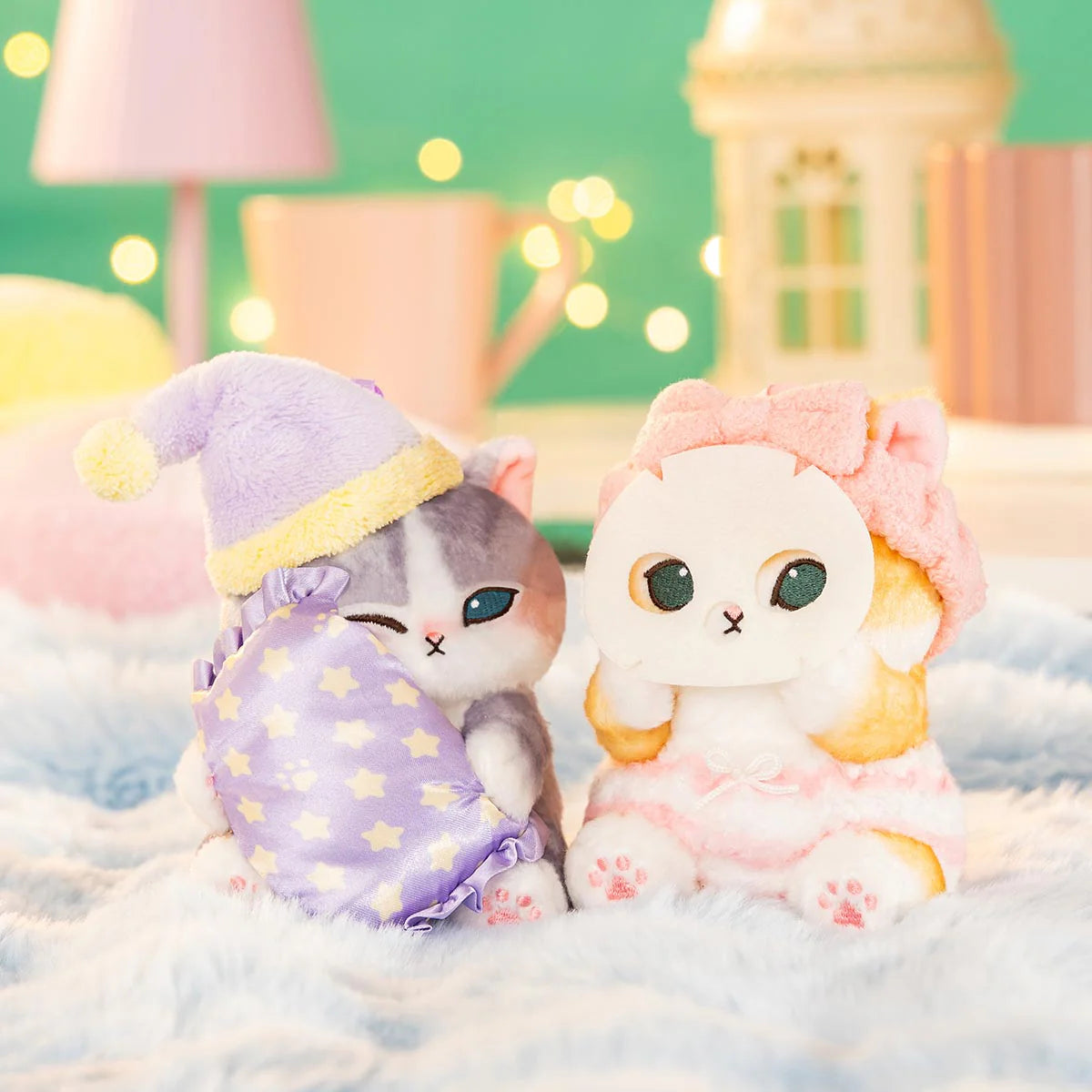 MOFUSAND | Mascot Holder Bag Charm Keychain 130×90×120mm (Facial Mask Cat)